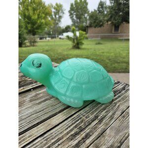 Vintage Blow Mold Plastic Green Turtle Blowmold blow mold